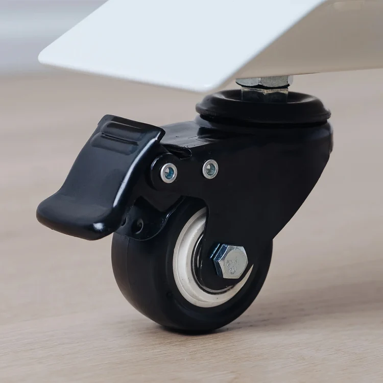 Heavy-Duty Caster Wheels Installed On A Desk