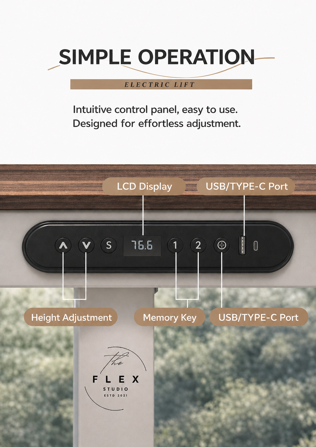 Electric lift controls and display